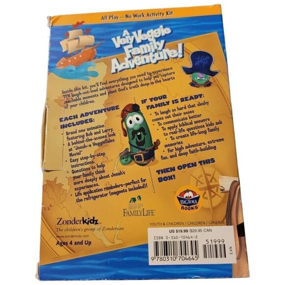 Jonah A Veggietales Movie Very Veggie Family Adventure VHS All Work No Play - Picture 4 of 6